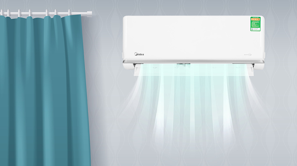 Máy lạnh Midea Inverter 1.5 HP MSAGA-13CRDN8 có thiết kế hiện đại 