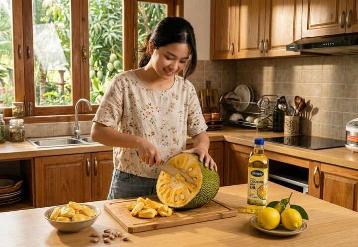 Mẹo bổ mít không dính nhựa vào dao cực dễ làm