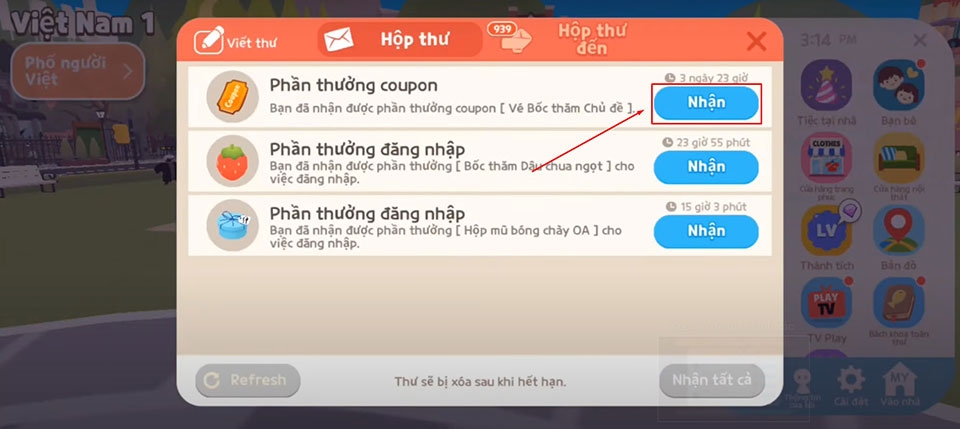 Nhập code Play Together 
