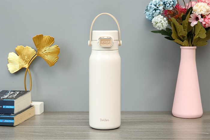 Bình giữ nhiệt inox 580 ml Delites XB-23659 trắng Màu Trắng
