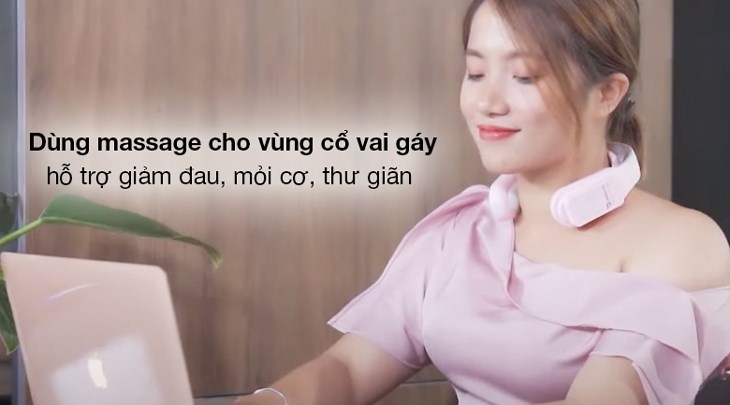 Tặng người yêu máy massage cổ, vai, gáy HASUTA HMN-160 (Màu hồng) giúp hỗ trợ giảm đau, giảm căng cứng, mỏi cơ và thư giãn 