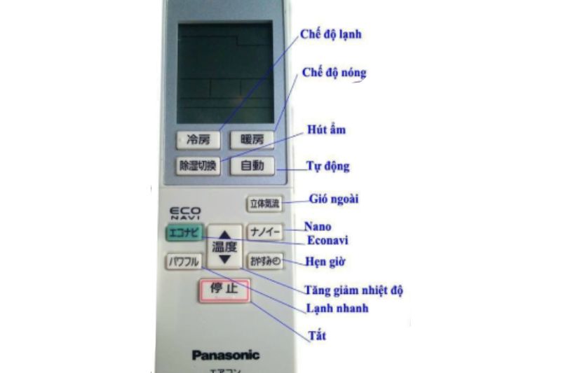 remote máy lạnh panasonic nội địa