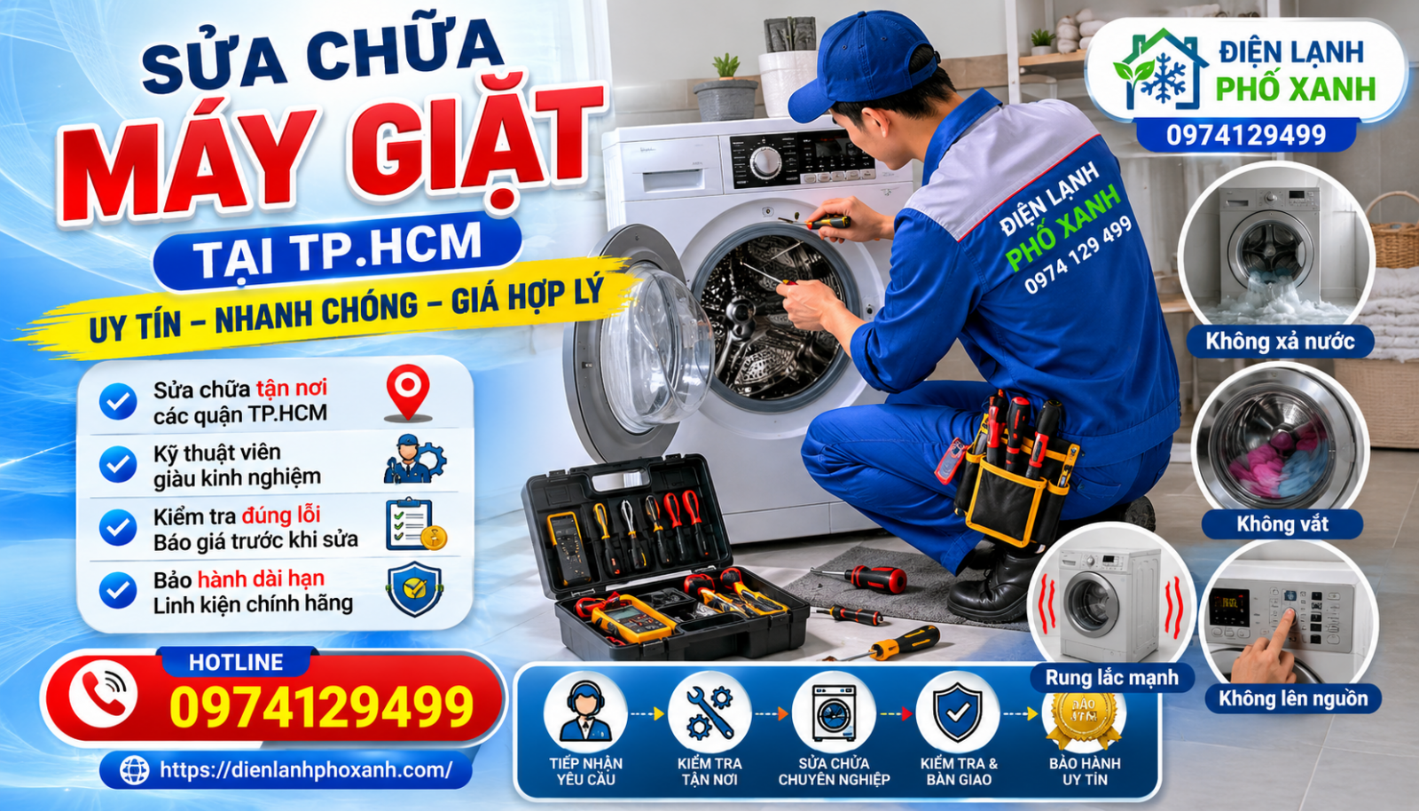 Sửa Chữa Máy Giặt Tại TP.HCM Uy Tín, Nhanh Chóng