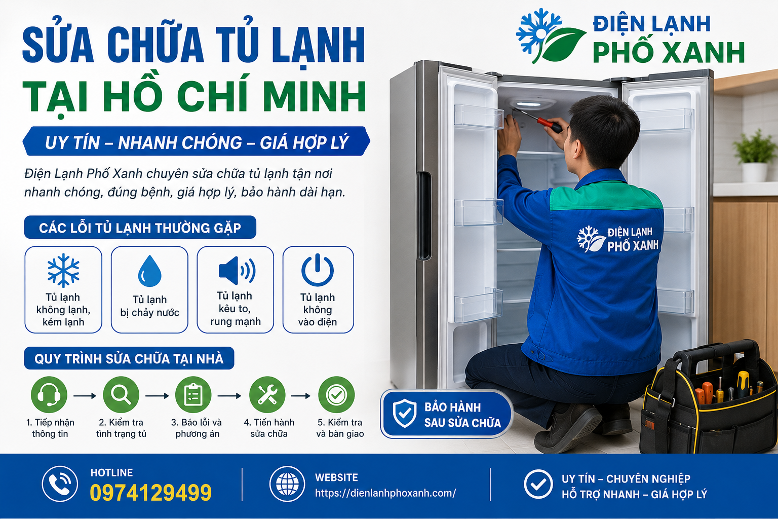 Sửa Chữa Tủ Lạnh Tại Hồ Chí Minh Uy Tín, Nhanh Chóng