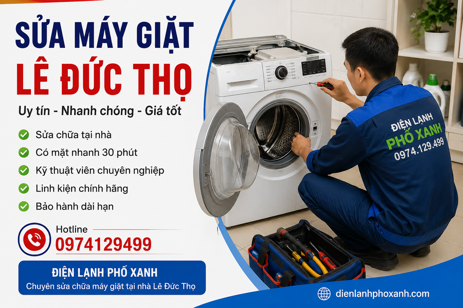 Sửa máy giặt Lê Đức Thọ uy tín tại nhà