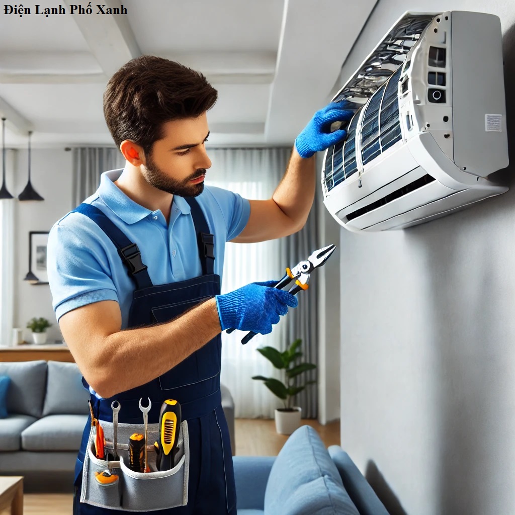 sửa máy lạnh tại quận 1 của Điện Lạnh Phố Xanh