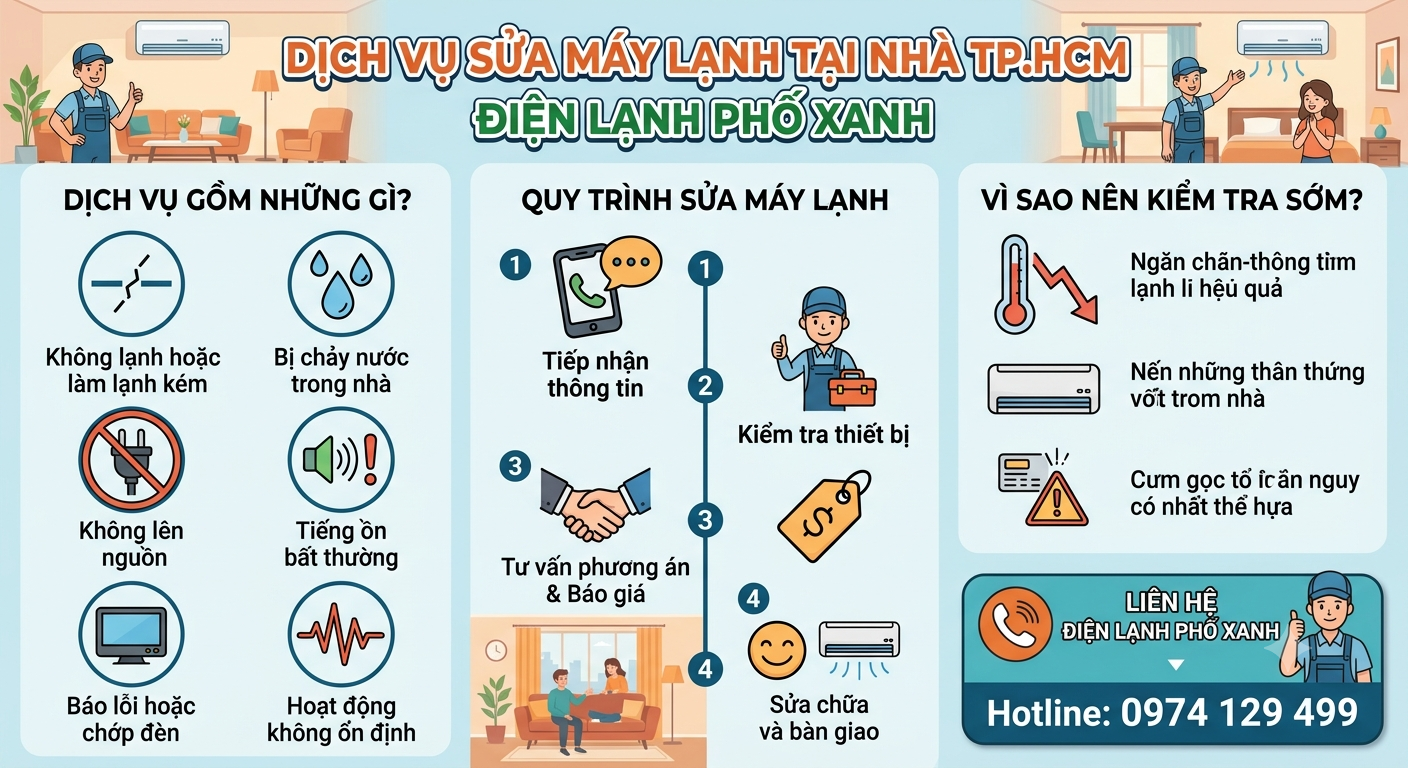 sửa máy lạnh tại nhà TPHCM