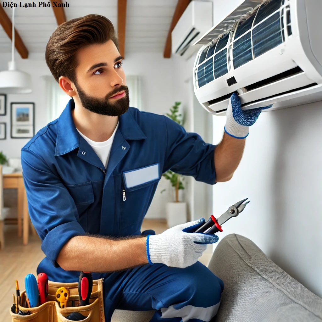Sửa máy lạnh quận 12 - Điện lạnh Phố Xanh