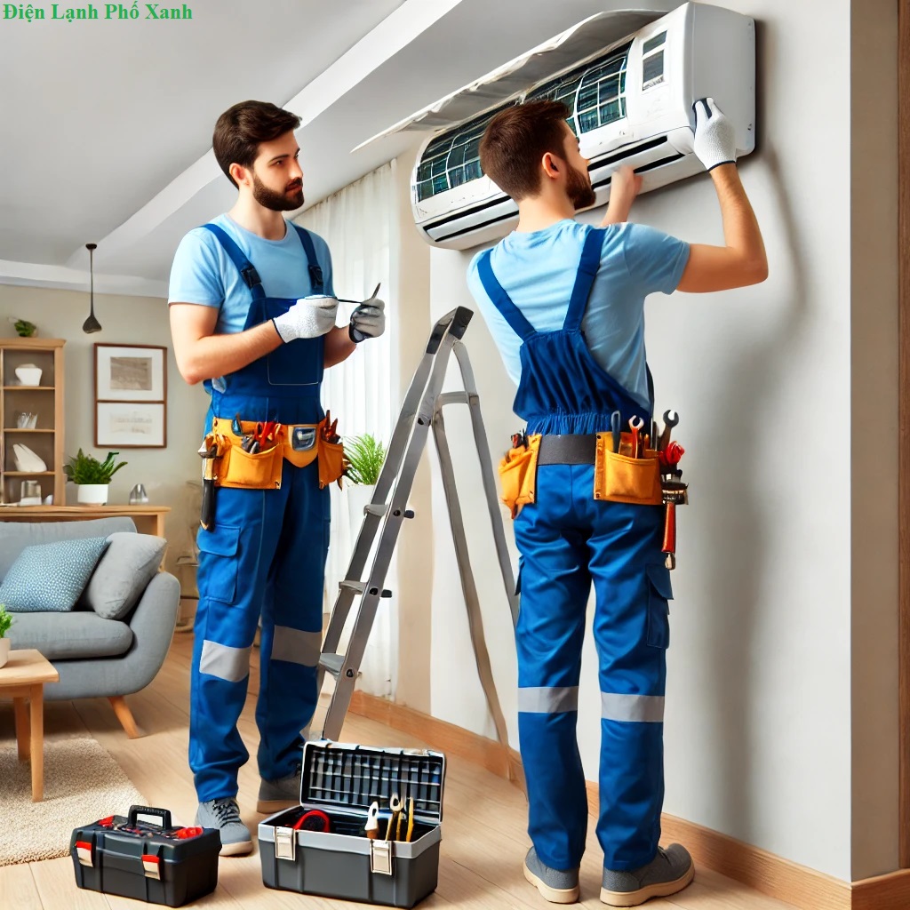 Sửa máy lạnh quận Bình Tân - Điện lạnh Phố Xanh