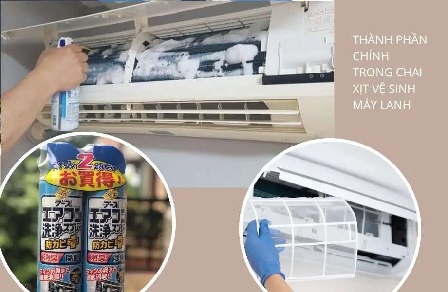 Cách dùng chai xịt vệ sinh máy lạnh hiệu quả tại nhà
