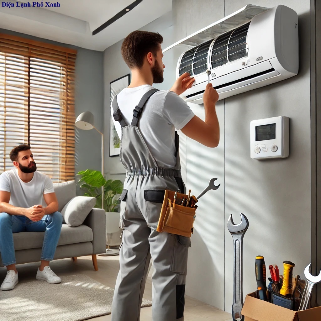 tháo lắp máy lạnh Quận 12 - Điện Lạnh Phố Xanh
