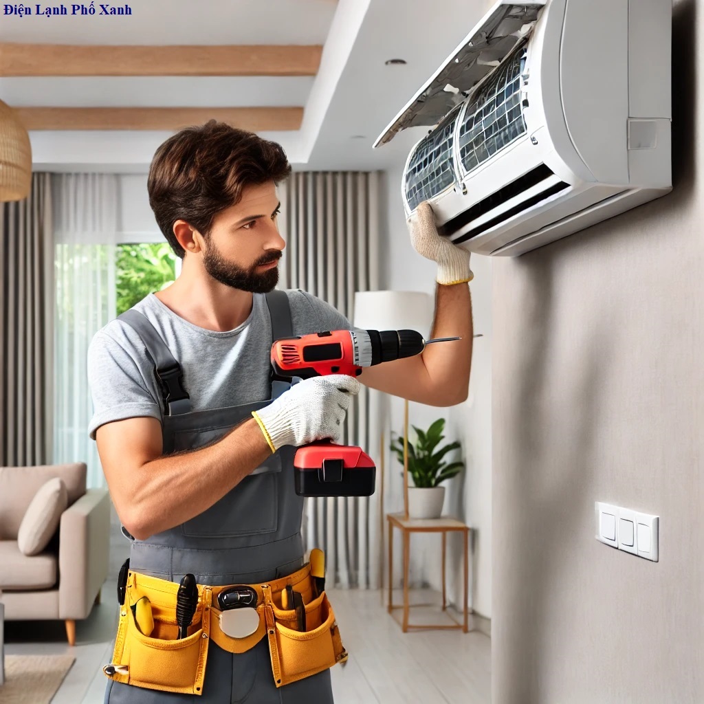 tháo lắp máy lạnh Quận Thủ Đức- Điện Lạnh Phố Xanh