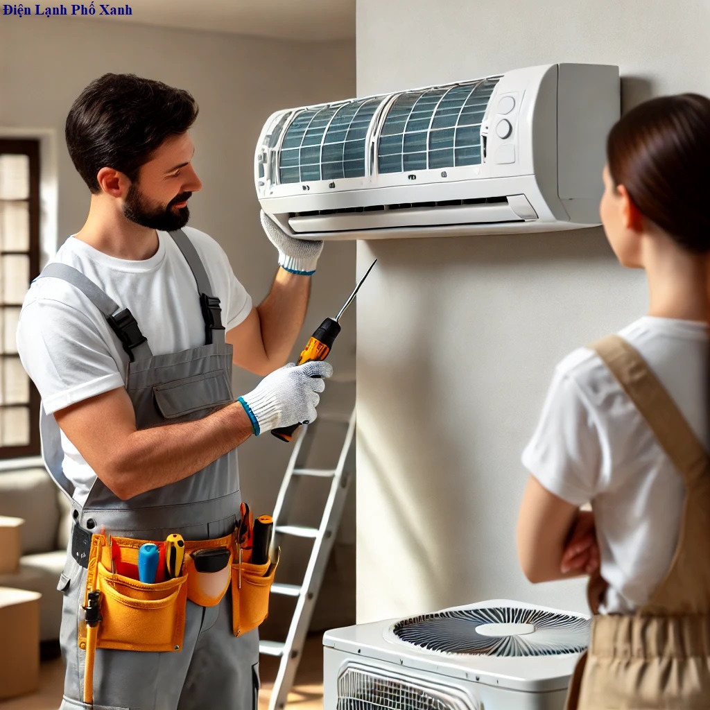tháo lắp máy lạnh Quận Gò Vấp - Điện Lạnh Phố Xanh