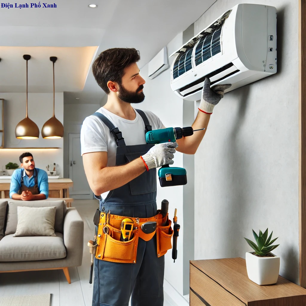 tháo lắp máy lạnh Hóc Môn - Điện Lạnh Phố Xanh