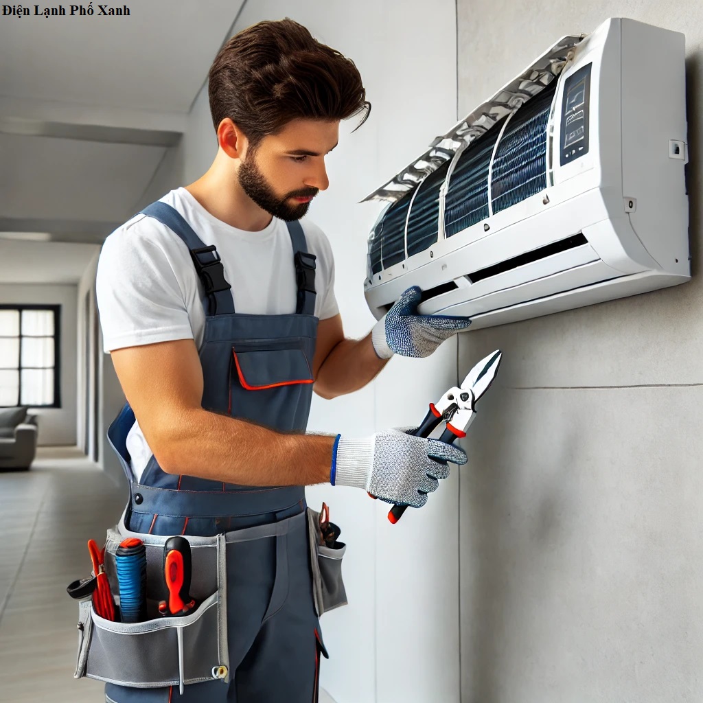 tháo lắp máy lạnh Quận 4 - Điện Lạnh Phố Xanh