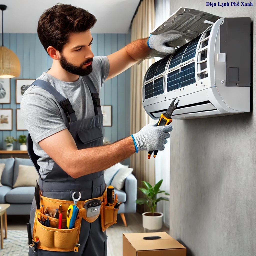 tháo lắp máy lạnh Quận 7 - Điện Lạnh Phố Xanh