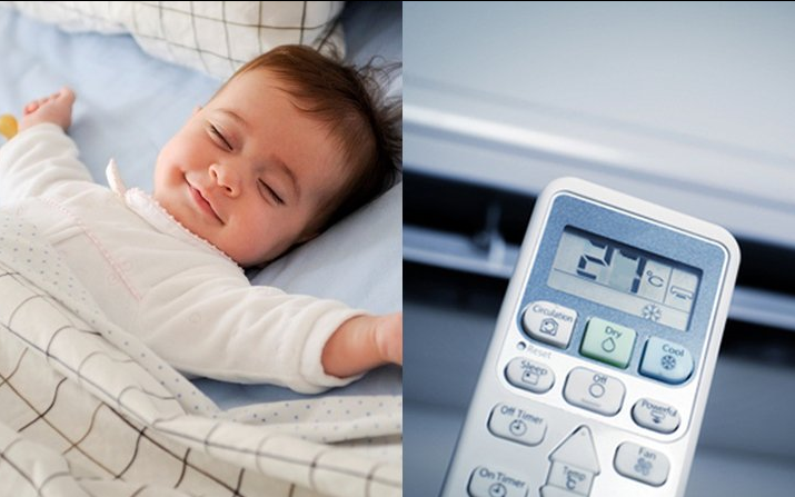 Trẻ sơ sinh có nên nằm máy lạnh không?