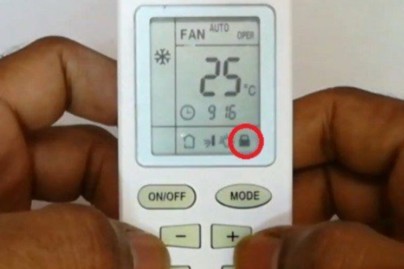 remote máy lạnh gree bị khóa