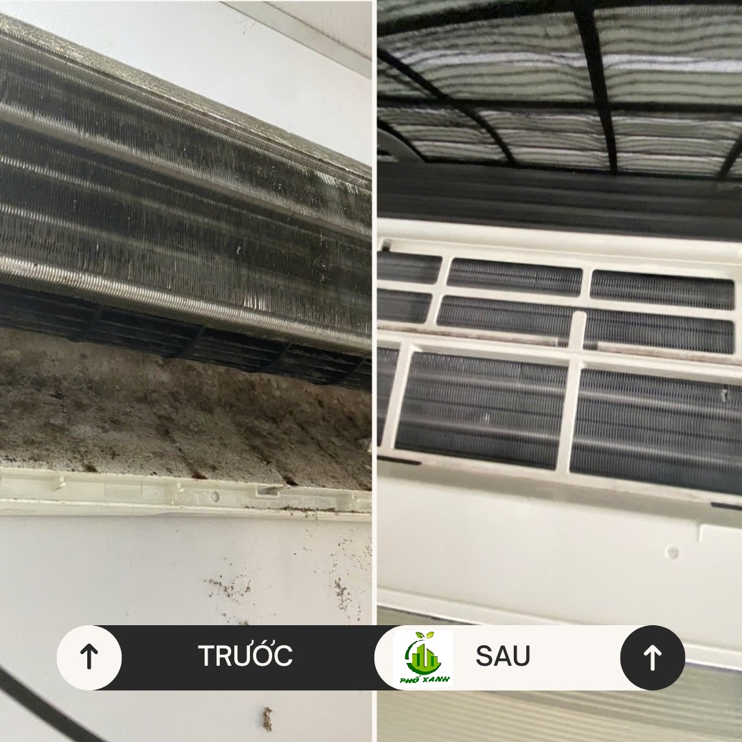 vệ sinh máy lạnh Điện lạnh Phố Xanh