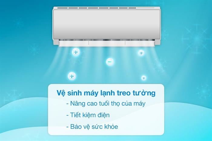 Dịch vụ vệ sinh máy lạnh giúp thiết bị đảm bảo khả năng diệt khuẩn, lọc không khí