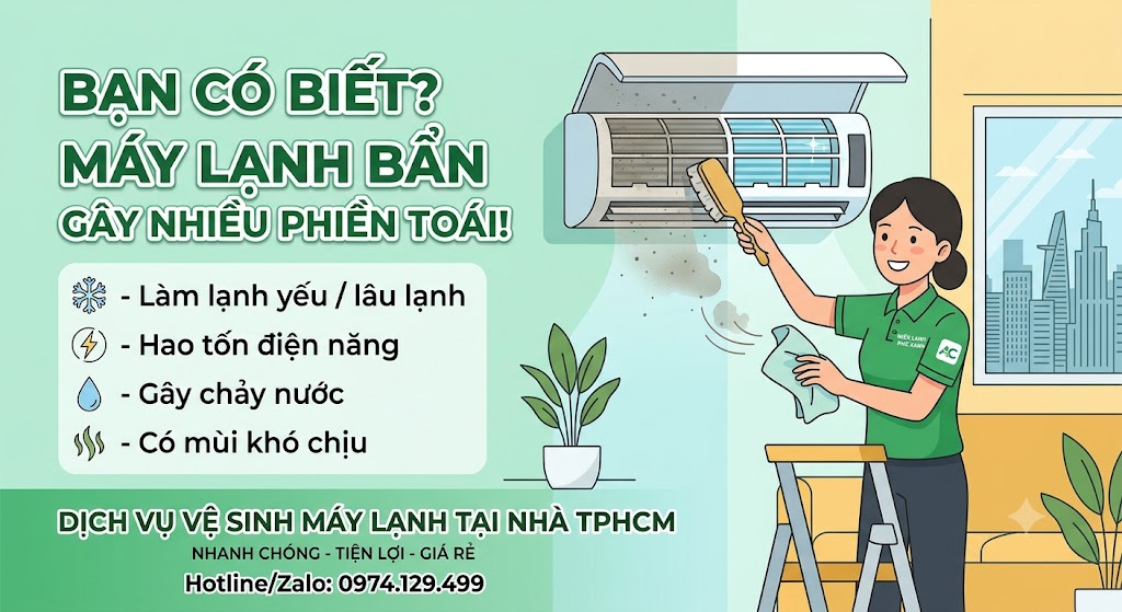 Bảng giá vệ sinh máy lạnh tại nhà TPHCM mới nhất