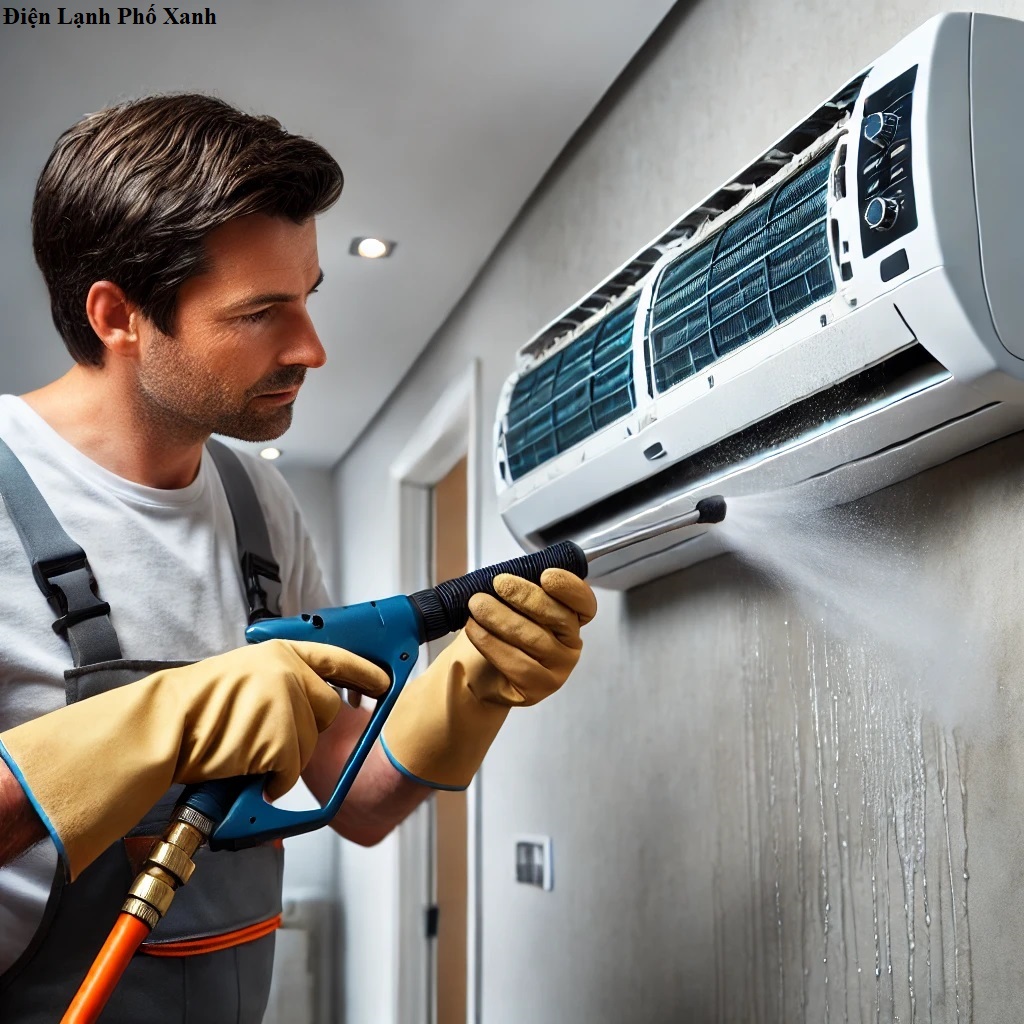 Vệ sinh máy lạnh Điện lạnh Phố Xanh