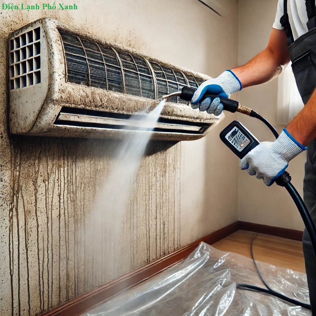 vệ sinh máy lạnh Quận 8 - Điện Lạnh Phố Xanh