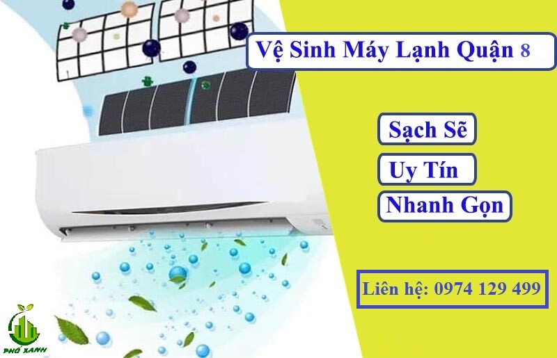 vệ sinh máy lạnh quận 8