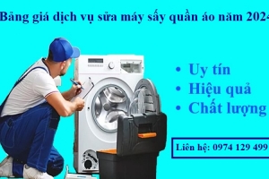 Bảng giá dịch vụ sửa máy sấy quần áo năm 2024 - Điện Lạnh Phố Xanh