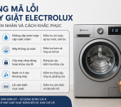 Bảng mã lỗi máy giặt Electrolux và cách khắc phục