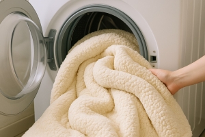 Chăn lông cừu có giặt máy được không? Cách giặt đúng & an toàn tại nhà