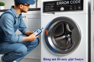 Bảng mã lỗi máy giặt Sanyo - Nguyên nhân & cách khắc phục nhanh chóng