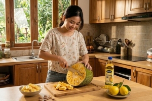 Mẹo bổ mít không dính nhựa vào dao cực dễ làm